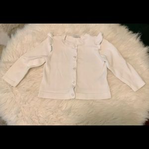 White ruffle cardigan